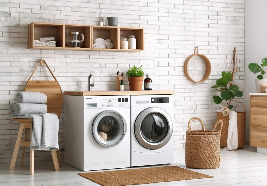 Washing Machine in a home kitchen